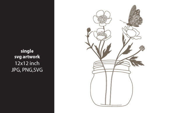 Hand Drawing Wild Flowers Theme for Creative Projects
