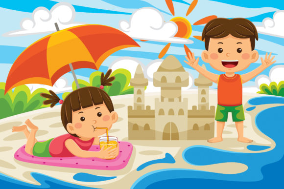 Kids Holiday Cartoon Vector 01