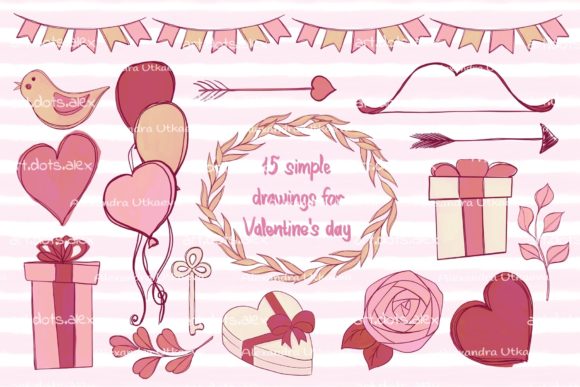 Set Doodle Illustration Valentines Day: A Versatile Design Resource for Every Occasion