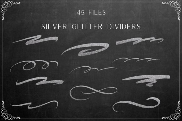 Silver Glitter Page Dividers and Borders: A Versatile Creative Resource